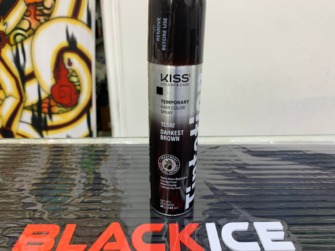 Kiss Tintation Temporary Hair Color Spray (Black) 2.82 oz